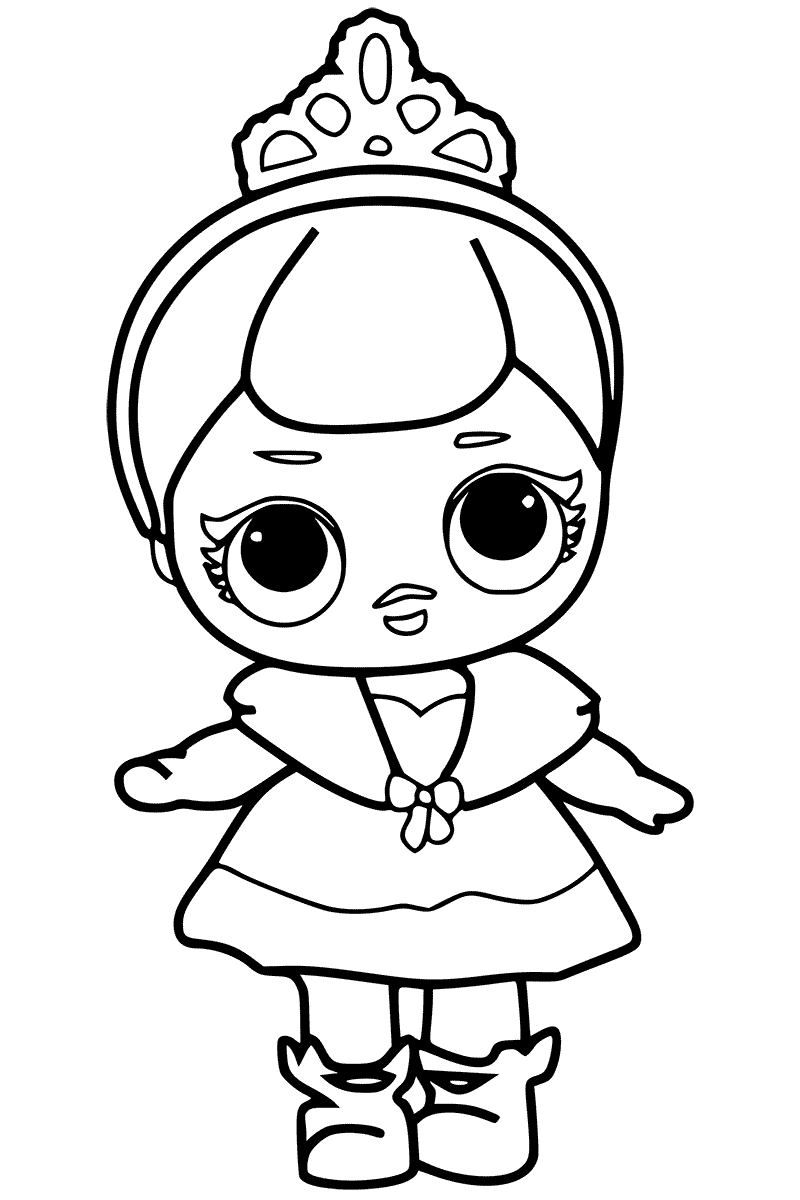 lol dolls clipart black and white