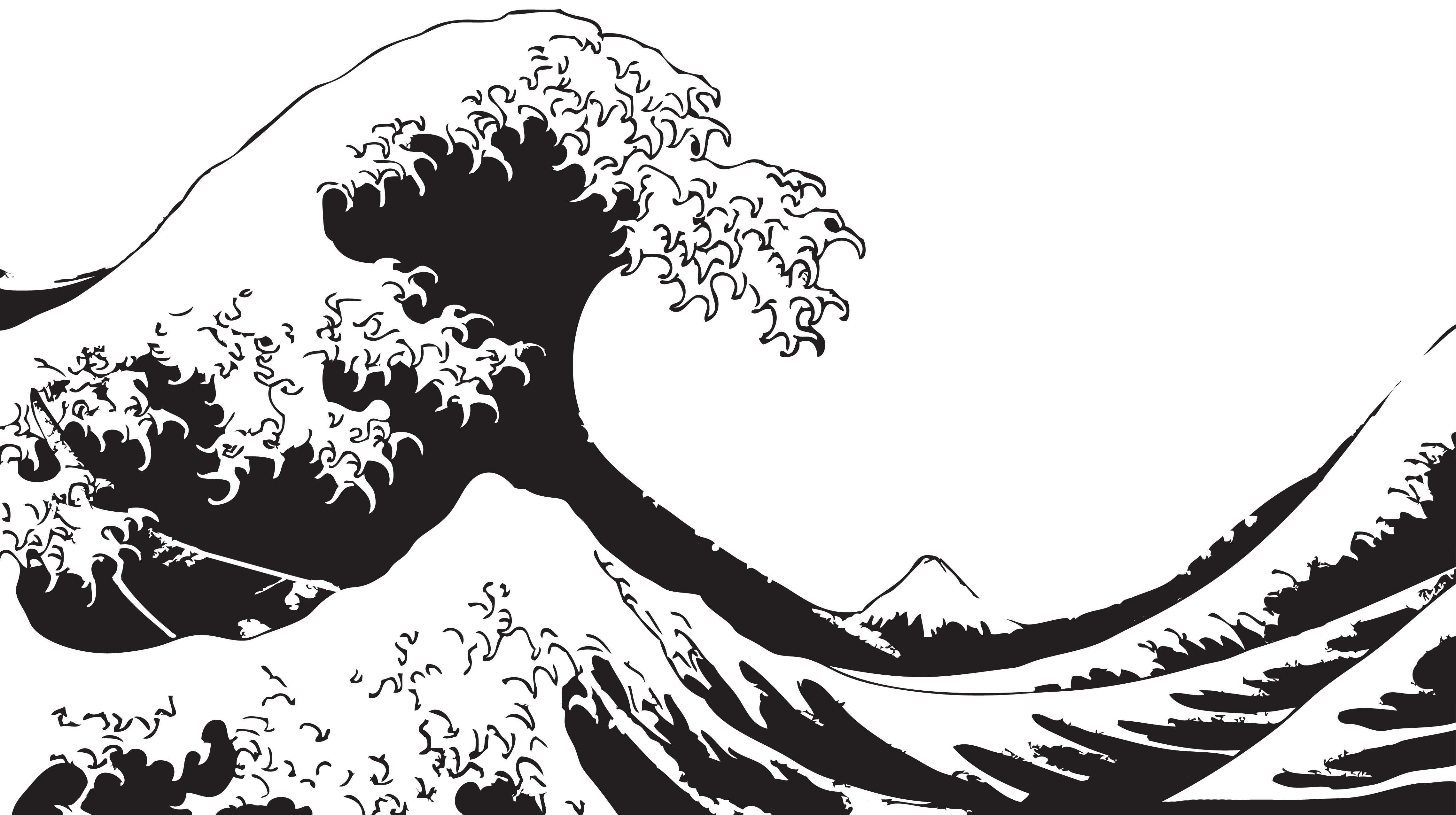 Black And White Wave PNG Transparent Black And White Wave.PNG Images