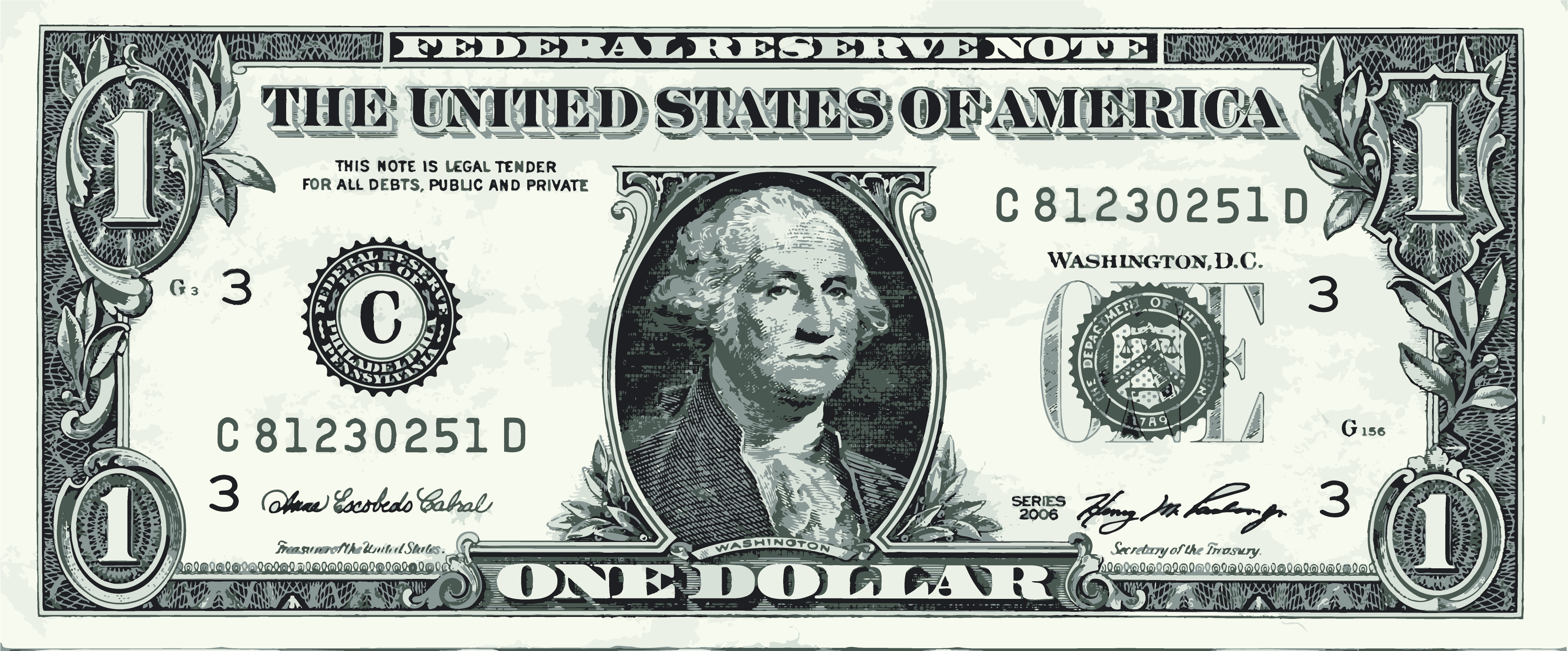 One Dollar Bill Png Transparent One Dollar Billpng Images Pluspng
