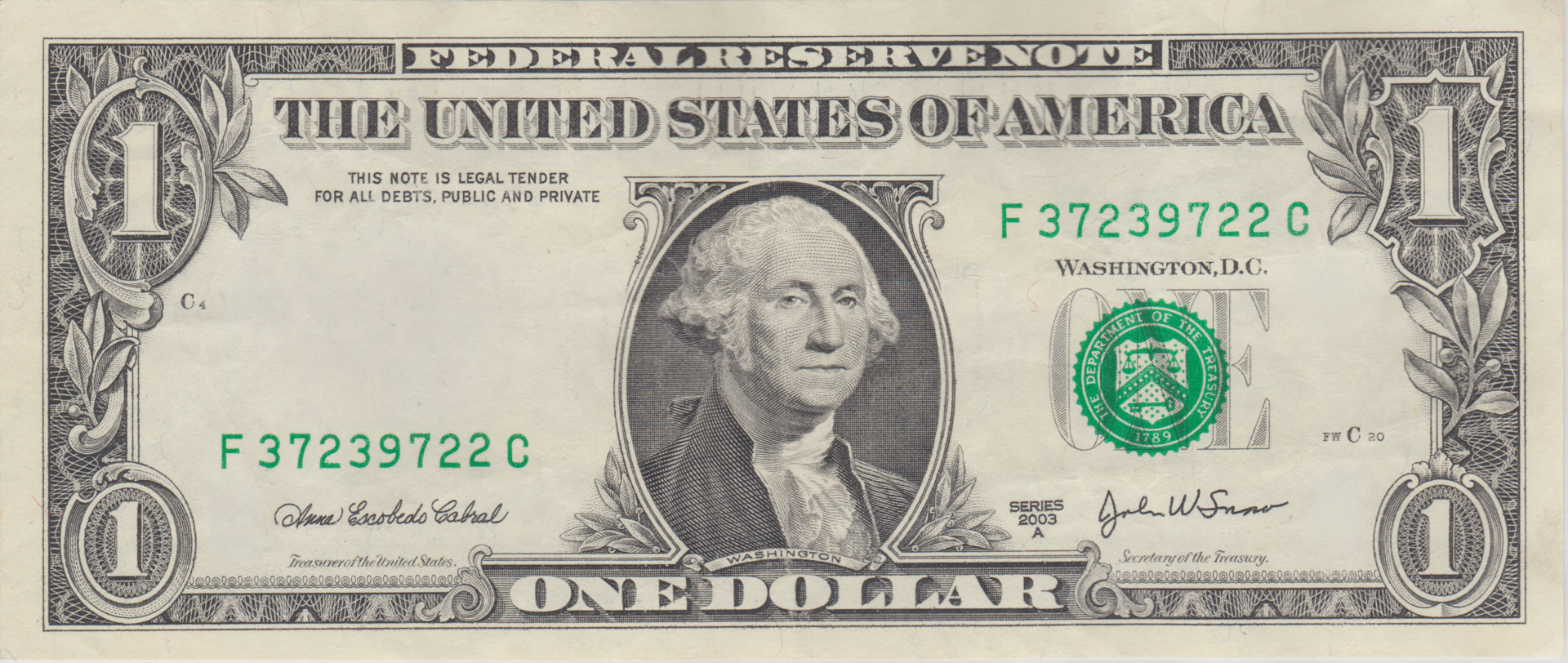 1 Dollar Bill Transparent Background