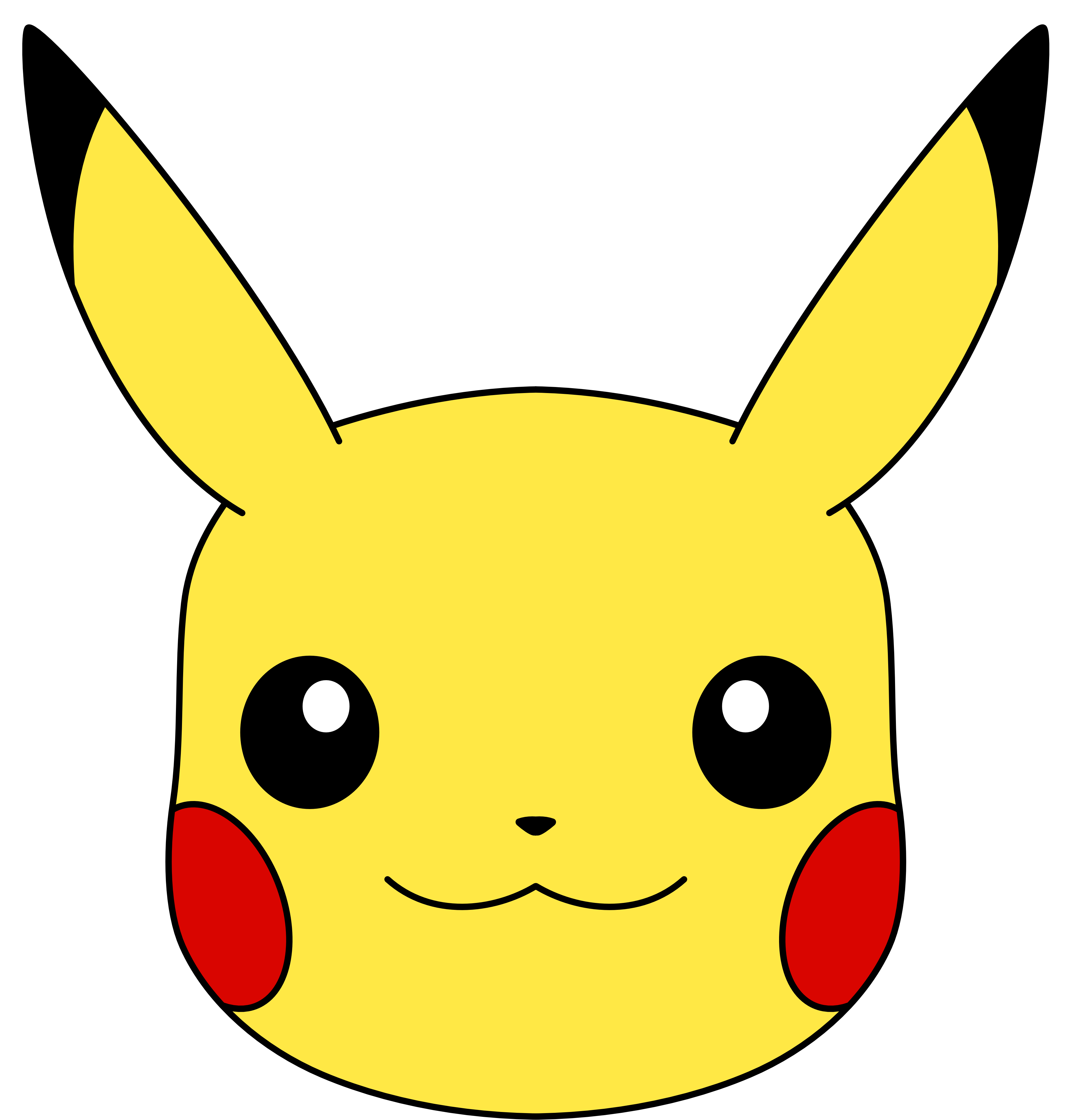 Pikachu Face Template Printable