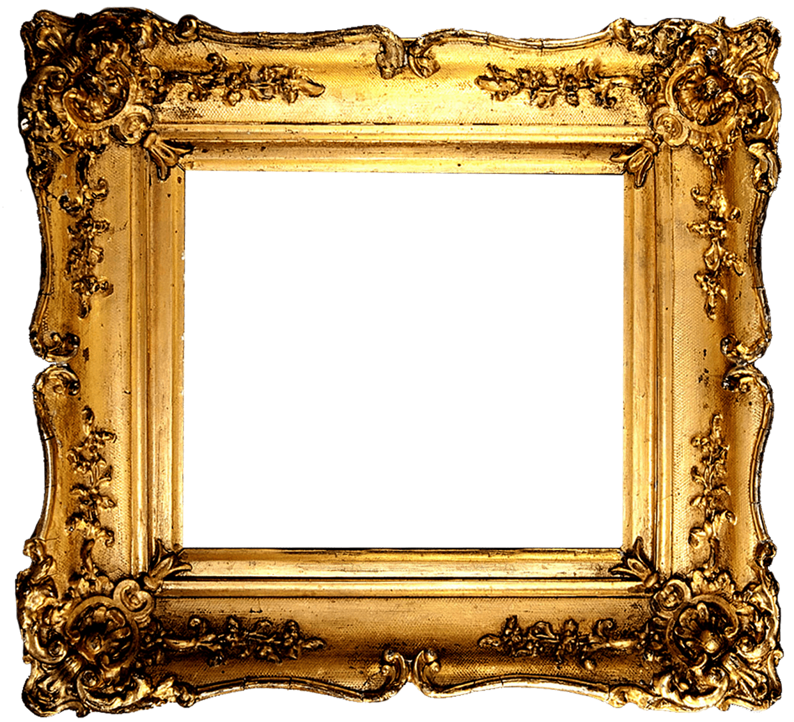 frames frame vintage gold transparent pluspng
