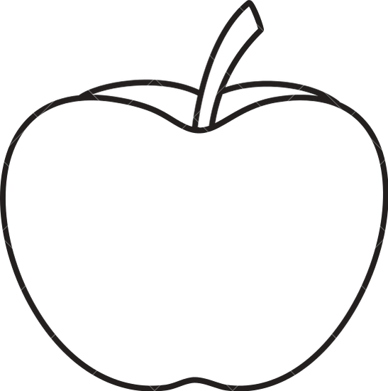 PNG Outline Apple Transparent Outline Apple.PNG Images. | PlusPNG