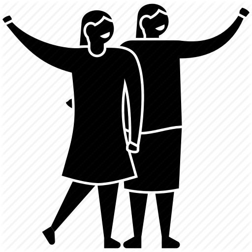 Two Friends PNG Black And White Transparent Two Friends Black And White