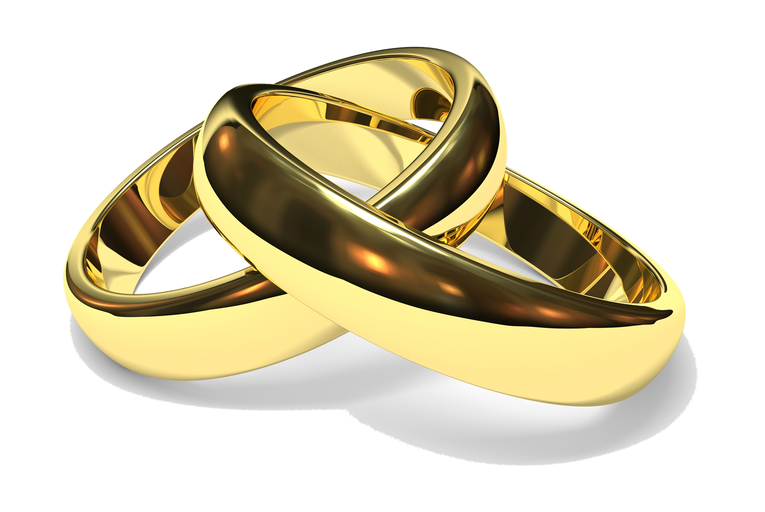 Wedding golden rings PNG imag