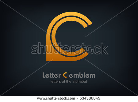 Letter C Logo . Alphabet desi