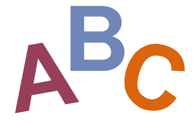 ABC alphabet vector material,