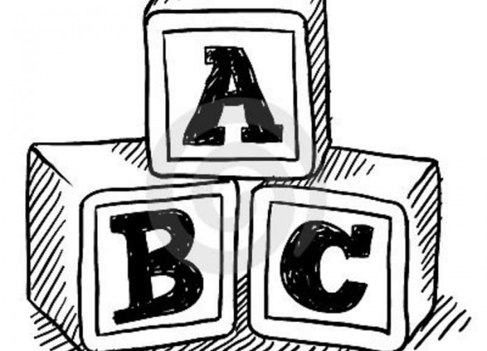 Abcs PNG Black And White - 157677