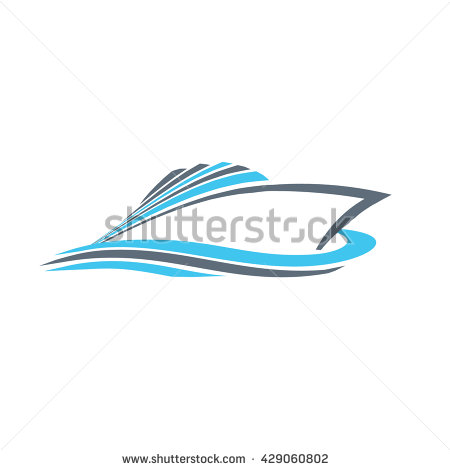 sailing boat logo vector