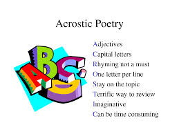 Acrostic Poem PNG - 166654
