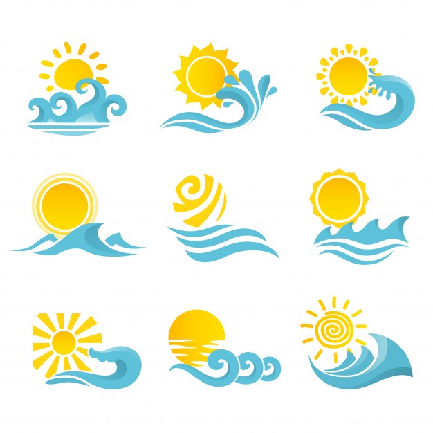 Ondas que fluyen mar mar icon