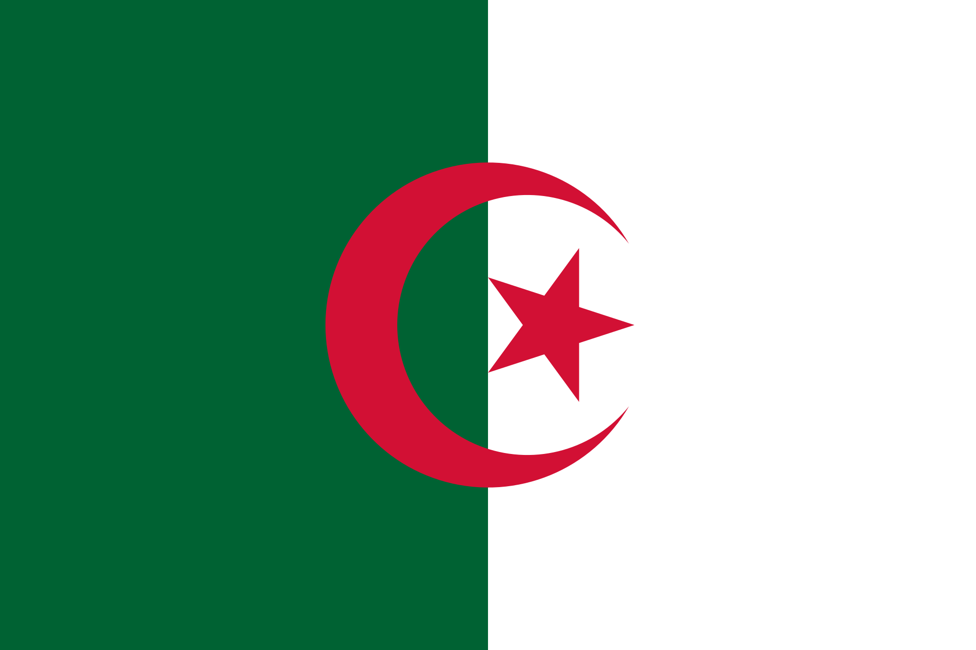Algeria Flag Map - Mapsof.Net