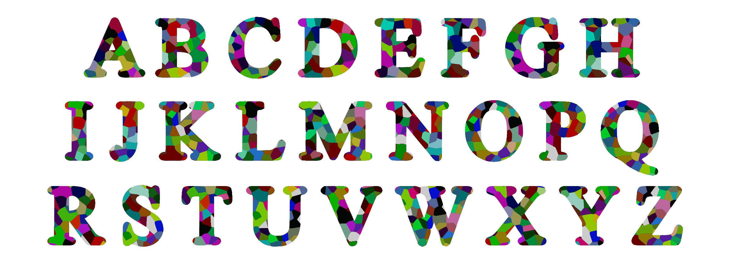 Colorful 3D Alphabet Vector G
