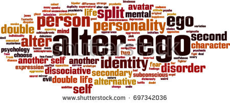 Alter ego word cloud concept.