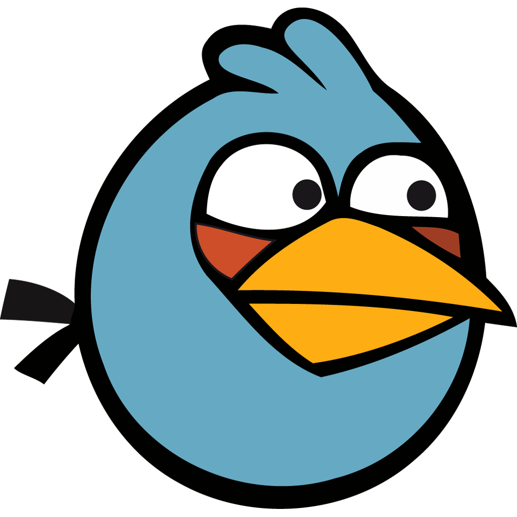 Blue Angry Birds Clipart