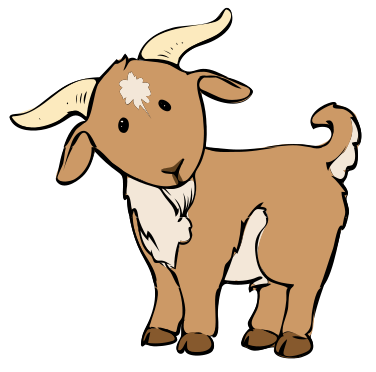 Cute Cartoon Goat Clipart #1