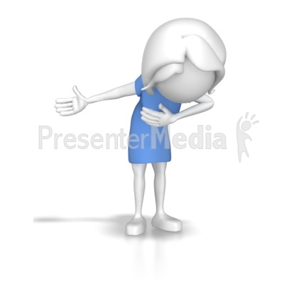 Woman Taking A Bow PowerPoint