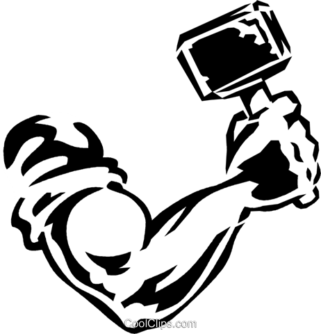 Hand with Hammer Vector Image