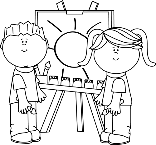 Art Class PNG Black And White - 145762