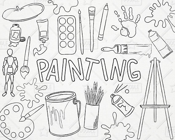 Art Class PNG Black And White - 145767