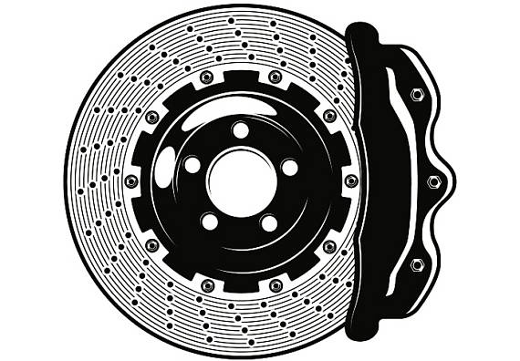 Brake disc. Vector illustrati