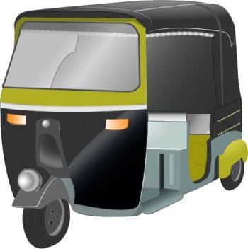 Auto Rickshaw PNG Black And White - 155454