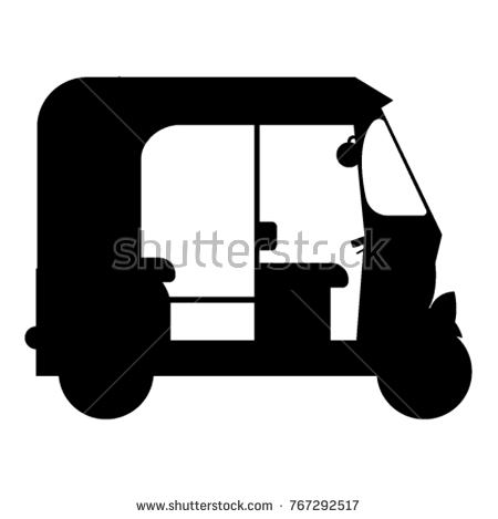 Auto Rickshaw PNG Black And White - 155443