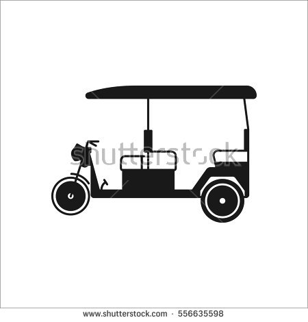 Auto Rickshaw PNG Black And White - 155444