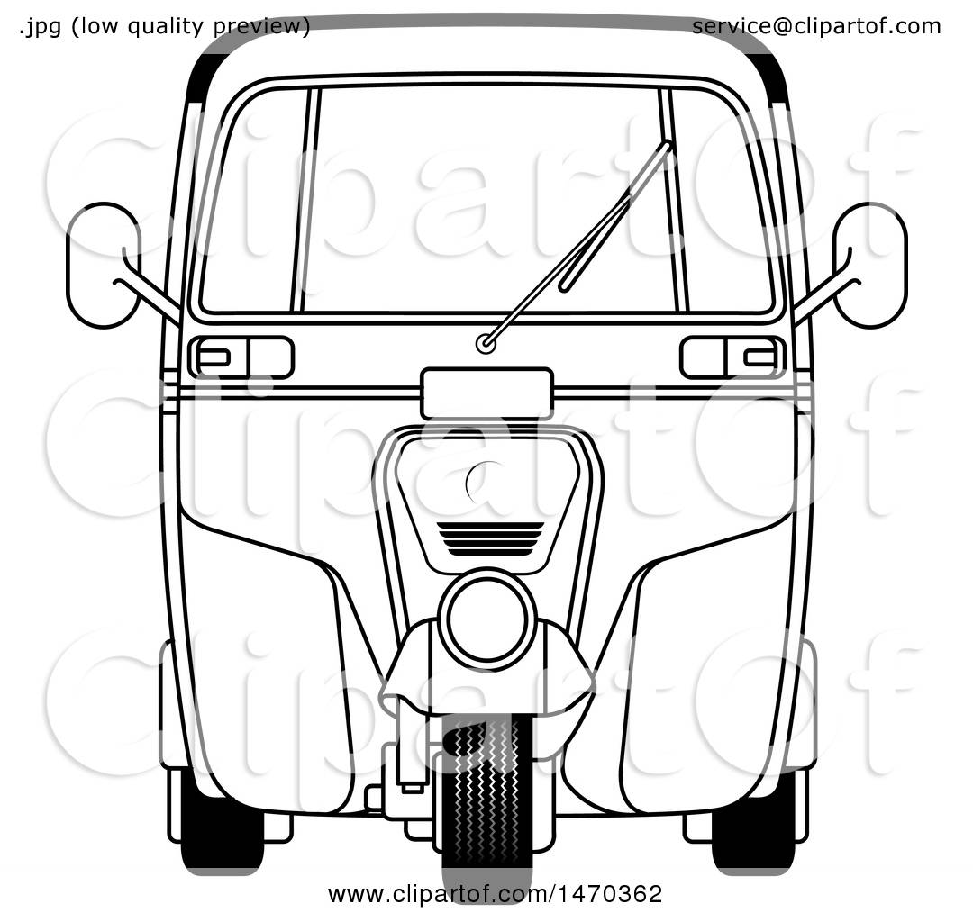 Auto Rickshaw PNG Black And White - 155456