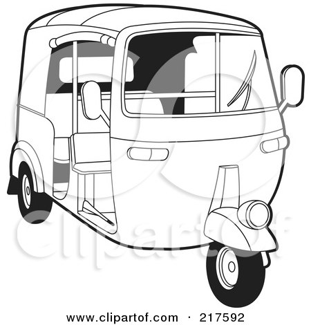 Clipart of a Black and White 