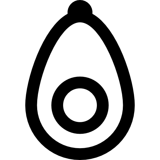 Avocado PNG Black And White - 170465