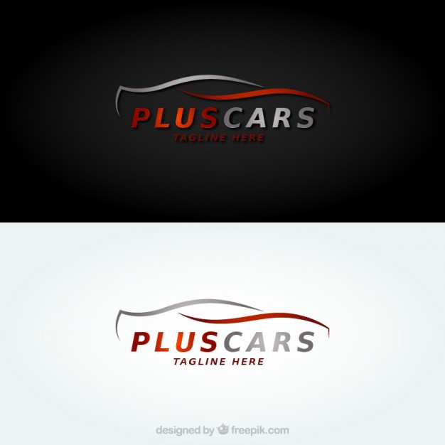 Gold Car Logo Template with B