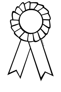 Award Ribbon PNG Black And White - 70438