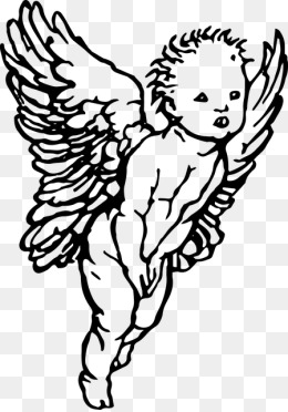 Baby Angel PNG Black And White - 169185