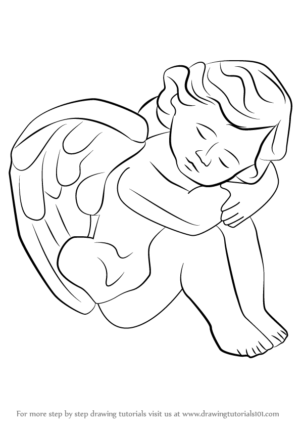 Baby Angel PNG Black And White - 169193