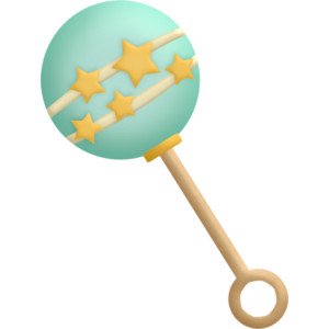 pin Stork clipart baby rattle