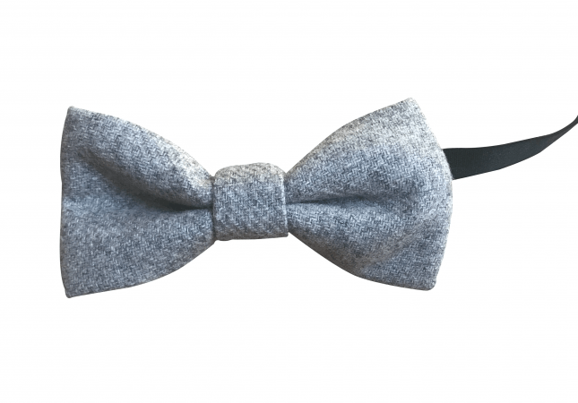Royal blue satin bow tie with