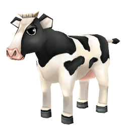 Black and white cow png