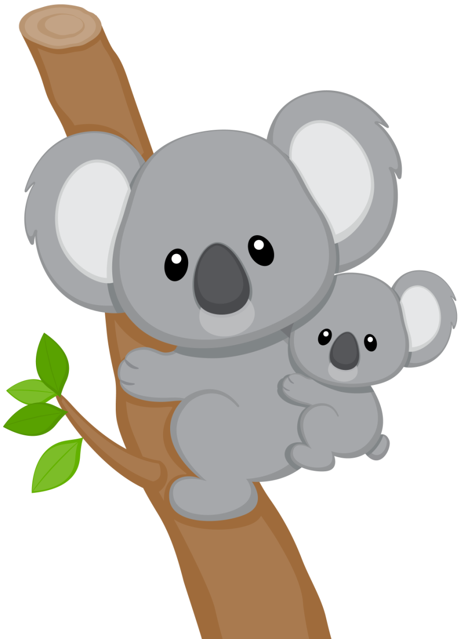 Baby koala stickers, cute koa
