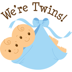 Twin Baby Boy And Girl With P