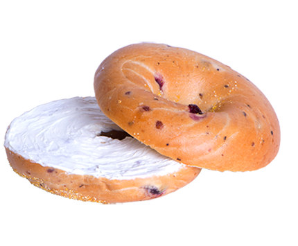 Salmon and cream cheese bagel