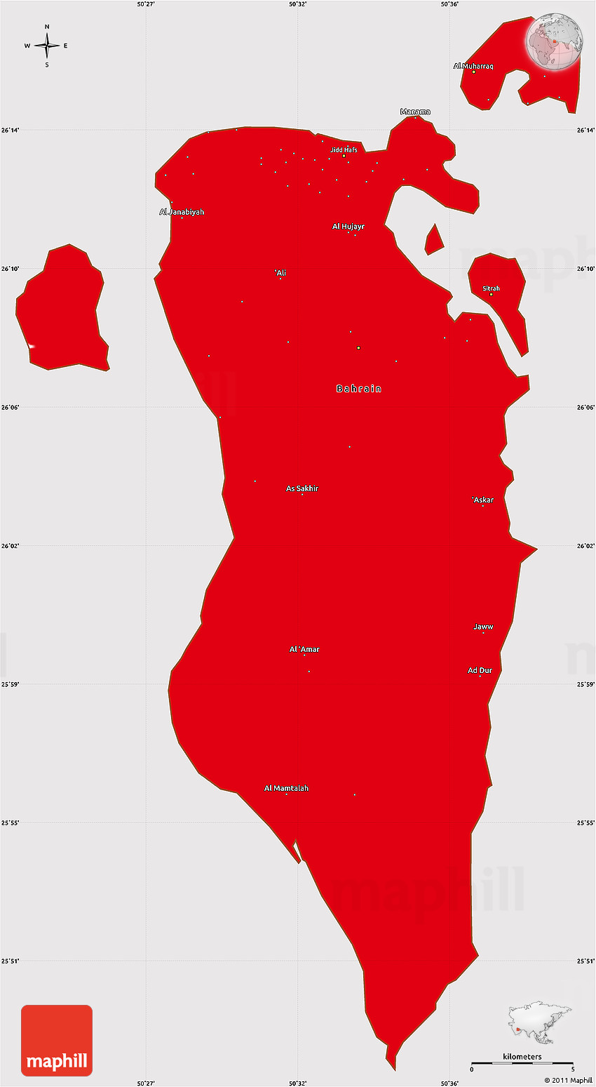 Bahrain Map PNG - 159333