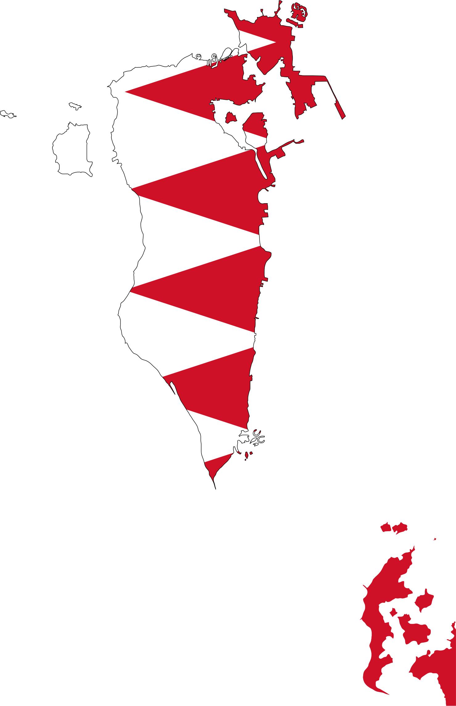 Free Vector Map of Bahrain - 