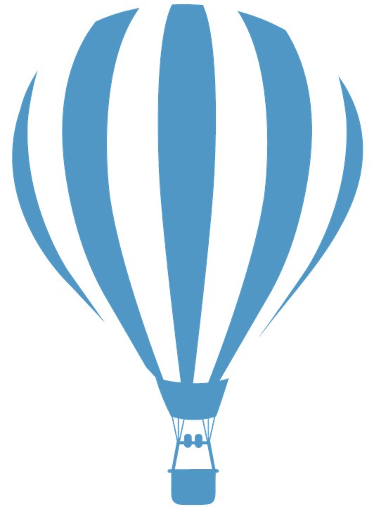balon udara panas balon biru 