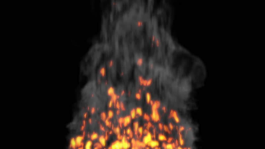 Animated volcano of bursting 