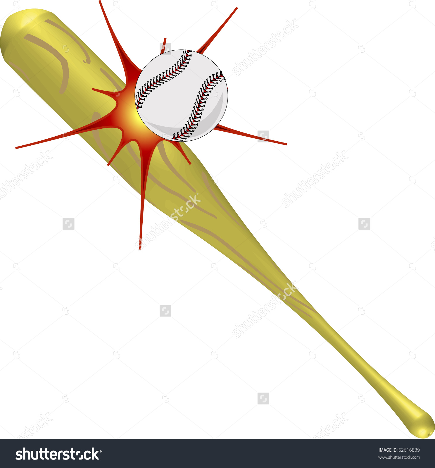 Baseball Bat Hitting Ball PNG - 50007