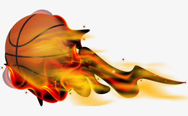 Symbolic flaming basketball b