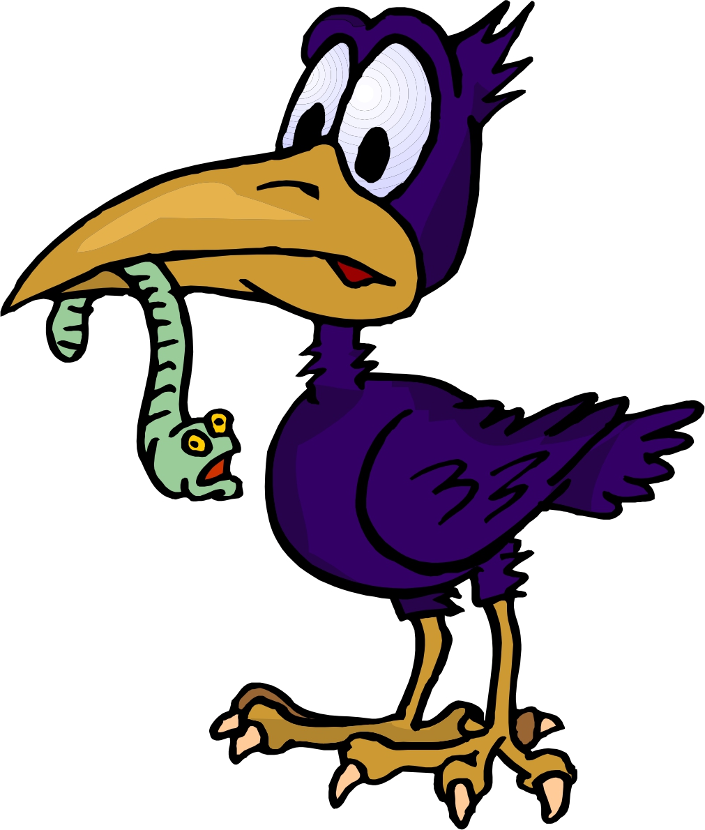 Bird With Worm PNG - 162737