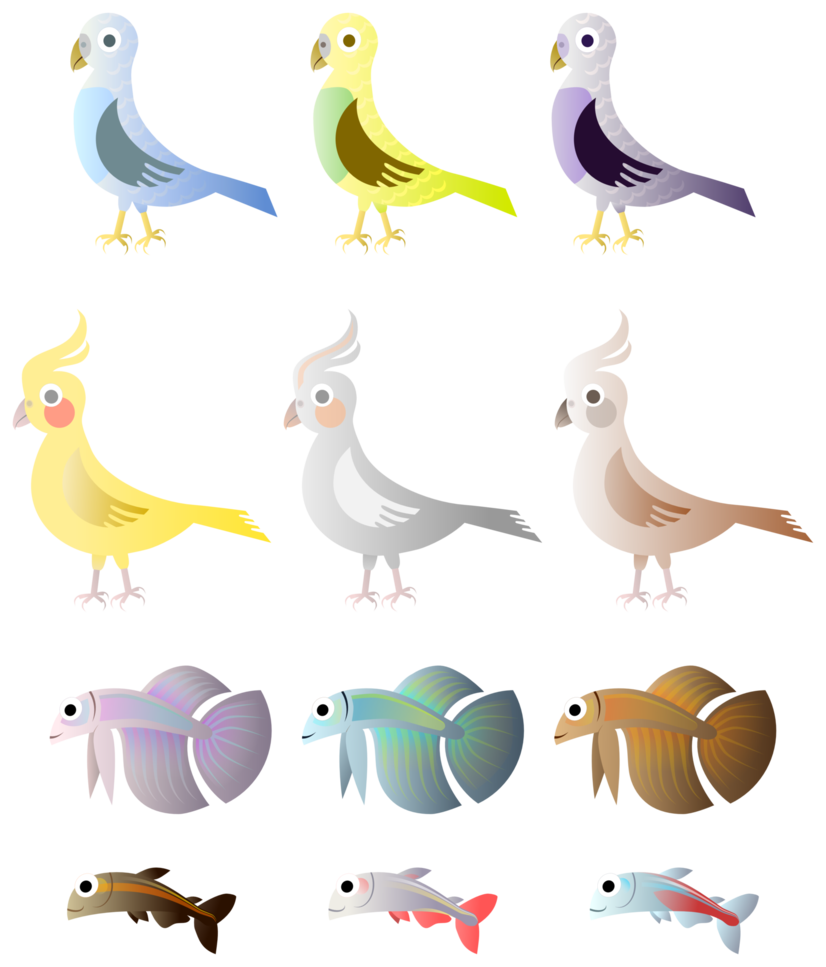 Birds And Fish PNG - 158269