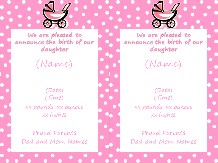 Birth Announcement PNG - 138618